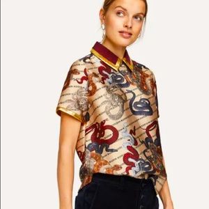 Scotch & Soda Collared Snake Top